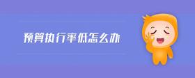 預(yù)算執(zhí)行率低怎么辦