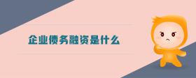 企業(yè)債務(wù)融資是什么