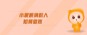 小規(guī)模納稅人如何做賬