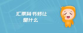 匯票背書轉(zhuǎn)讓是什么
