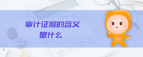 審計證據(jù)的含義是什么