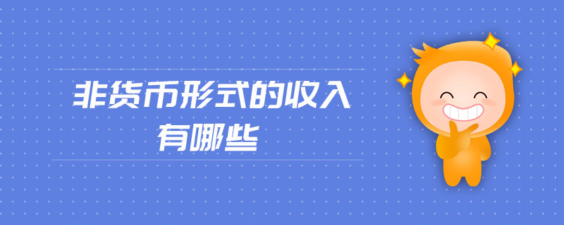 非貨幣形式的收入有哪些