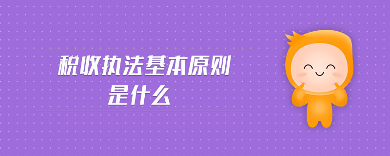 稅收執(zhí)法基本原則是什么