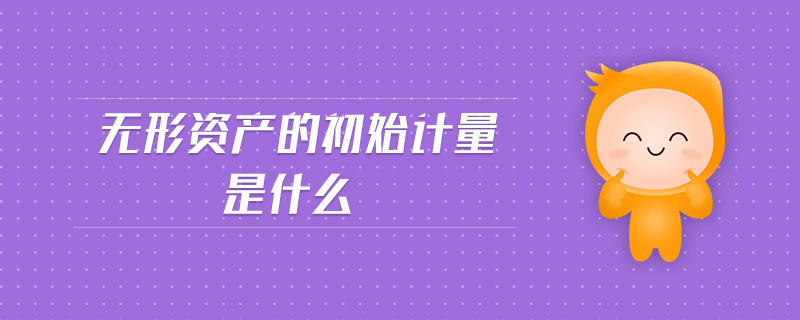 無形資產(chǎn)的初始計(jì)量是什么