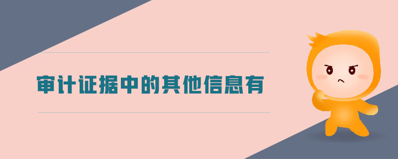 審計證據中的其他信息有