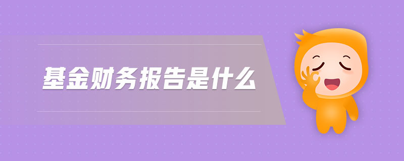 基金財務(wù)報告是什么