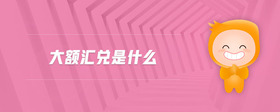 大額匯兌是什么