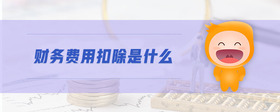 財(cái)務(wù)費(fèi)用扣除是什么