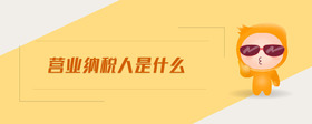 營業(yè)納稅人是什么