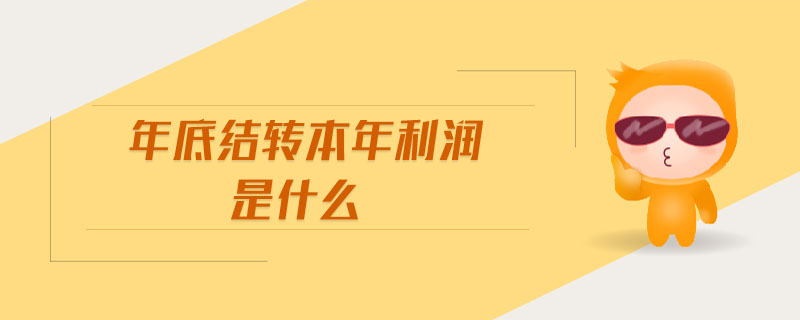 年底結(jié)轉(zhuǎn)本年利潤(rùn)是什么