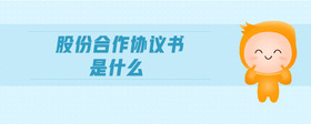 股份合作協(xié)議書是什么