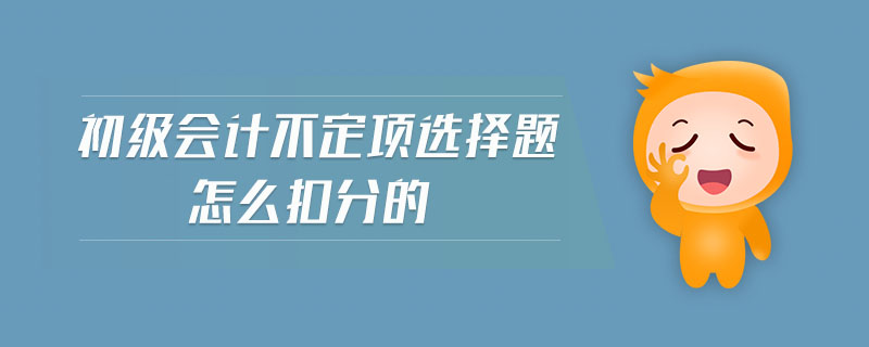 初級會計不定項選擇題怎么扣分的