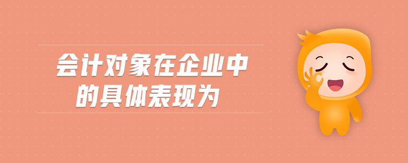 會(huì)計(jì)對(duì)象在企業(yè)中的具體表現(xiàn)為