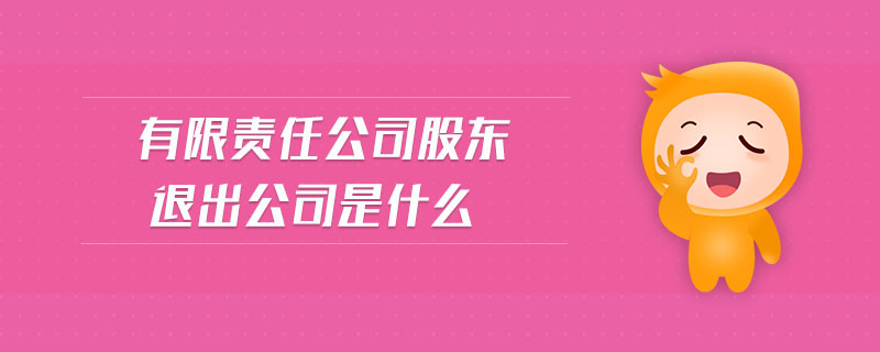 有限責(zé)任公司股東退出公司是什么
