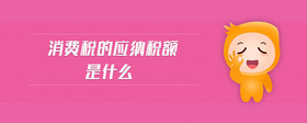 消費(fèi)稅的應(yīng)納稅額是什么