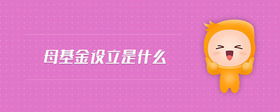 母基金設(shè)立是什么