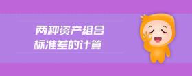 兩種資產(chǎn)組合標(biāo)準(zhǔn)差的計(jì)算