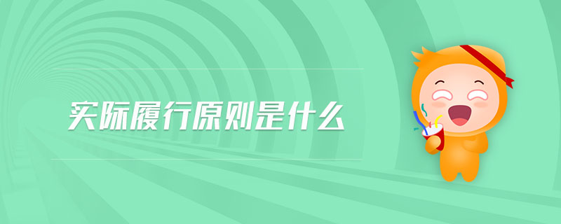 實(shí)際履行原則是什么