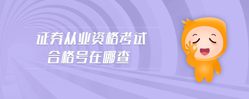 證券從業(yè)資格考試合格號在哪查
