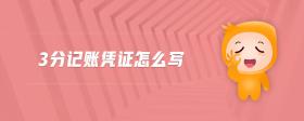 3分記賬憑證怎么寫