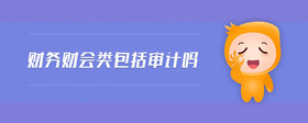 財(cái)務(wù)財(cái)會(huì)類包括審計(jì)嗎