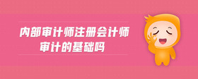 內(nèi)部審計師注冊會計師審計的基礎(chǔ)嗎