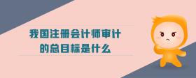 我國注冊(cè)會(huì)計(jì)師審計(jì)的總目標(biāo)是什么