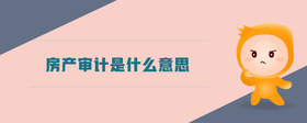 房產(chǎn)審計是什么意思