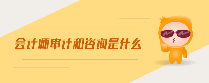 會(huì)計(jì)師審計(jì)和咨詢是什么
