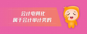 會(huì)計(jì)電算化屬于會(huì)計(jì)審計(jì)類(lèi)嗎