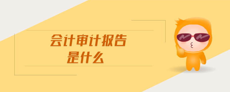 會計審計報告是什么