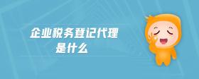 企業(yè)稅務(wù)登記代理是什么