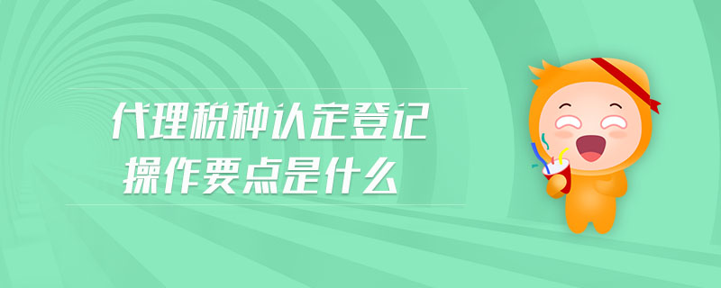 代理稅種認定登記操作要點是什么