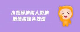 小規(guī)模納稅人繳納增值稅賬務(wù)處理