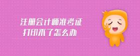 注冊(cè)會(huì)計(jì)師準(zhǔn)考證打印不了怎么辦
