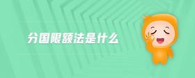 分國限額法是什么
