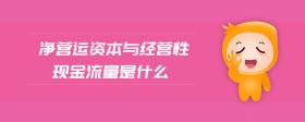 凈營(yíng)運(yùn)資本與經(jīng)營(yíng)性現(xiàn)金流量是什么