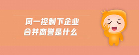 同一控制下企業(yè)合并商譽(yù)是什么