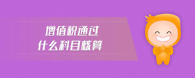 增值稅通過什么科目核算