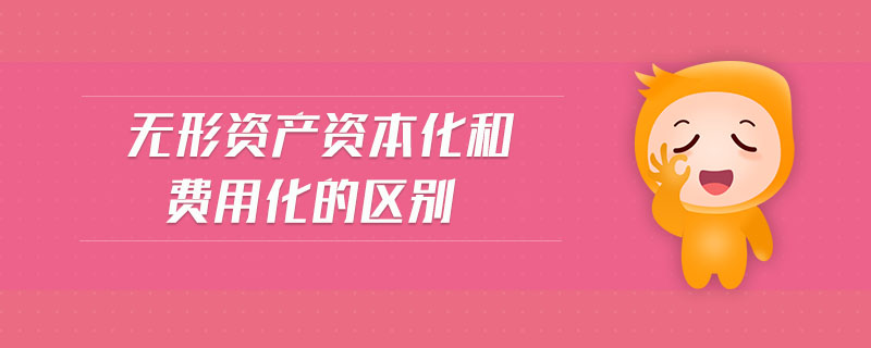 無形資產(chǎn)資本化和費(fèi)用化的區(qū)別