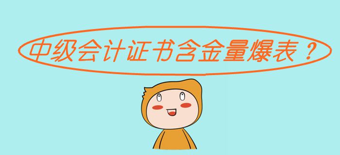 中級(jí)會(huì)計(jì)職稱含金量爆表？別不信！一文帶你了解證書潛力！