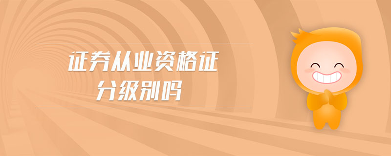 證券從業(yè)資格證分級別嗎