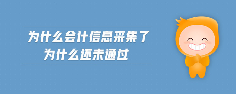 為什么會計信息采集了為什么還未通過