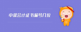 中級(jí)會(huì)計(jì)證書(shū)編號(hào)幾位
