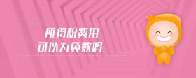 所得稅費(fèi)用可以為負(fù)數(shù)嗎