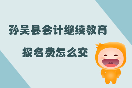 2019年黑龍江省黑河市孫吳縣會(huì)計(jì)繼續(xù)教育報(bào)名費(fèi)怎么交？