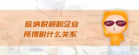 應(yīng)納稅額和企業(yè)所得稅什么關(guān)系