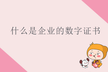 什么是企業(yè)的數(shù)字證書？