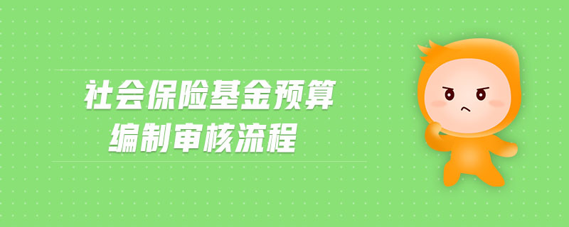 社會保險基金預算編制審核流程