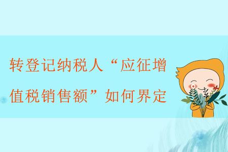 轉(zhuǎn)登記納稅人“應(yīng)征增值稅銷(xiāo)售額”如何界定？